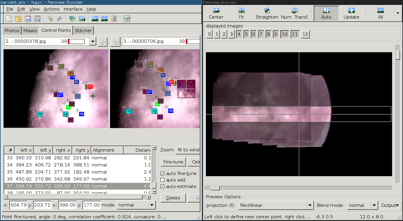 Screenshot aus hugin (nachgestellt 2015-09-07)