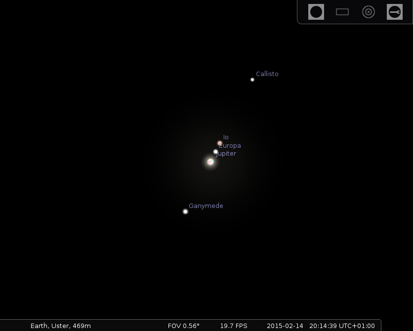 Screenshot aus Stellarium