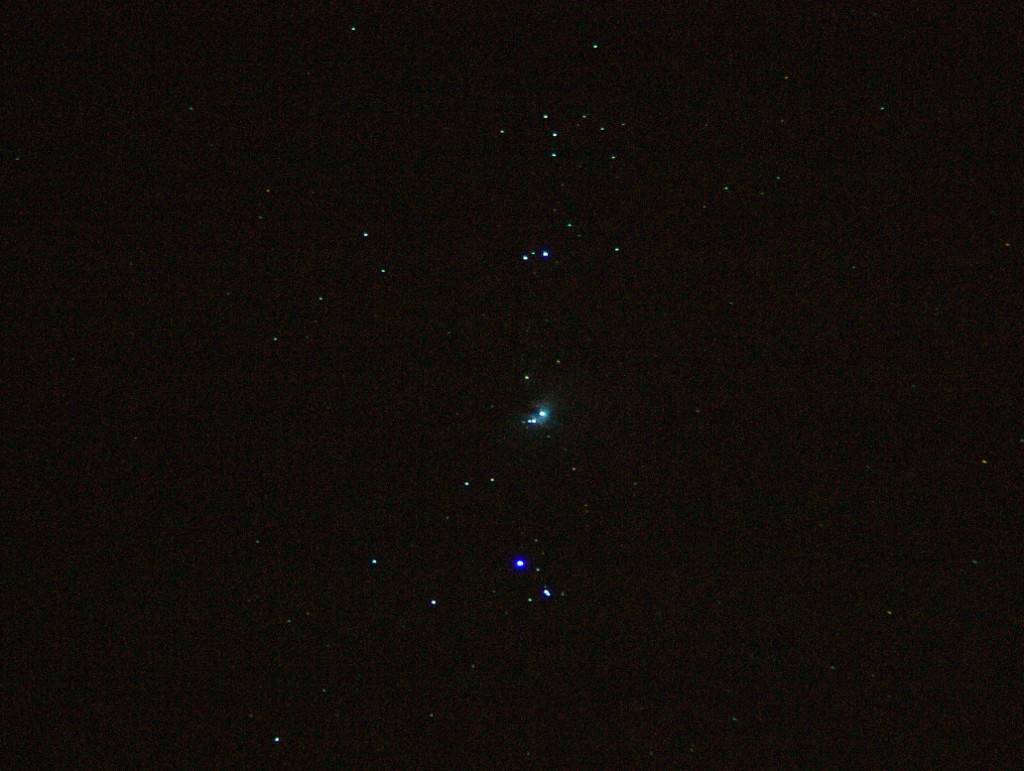 Orionnebel mit umgebenden Sternen (Bildausschnitt)