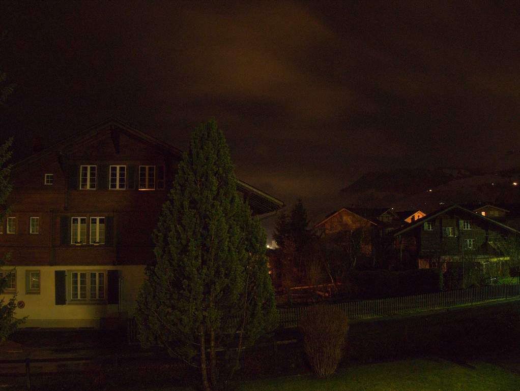 Bergdorf, Langzeitbelichtung